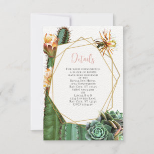 Invitation Cactus Succulent Mariage de verdure RSVP