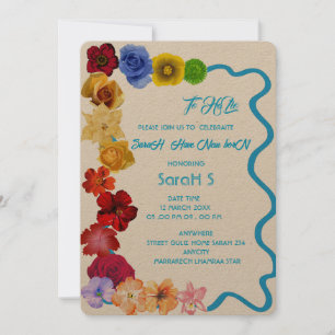 Invitation Cadeau bébé personnalisé Nouveau né Toute la main 