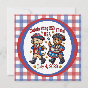 Invitation Cadeau commémoratif du 250e anniversaire des États