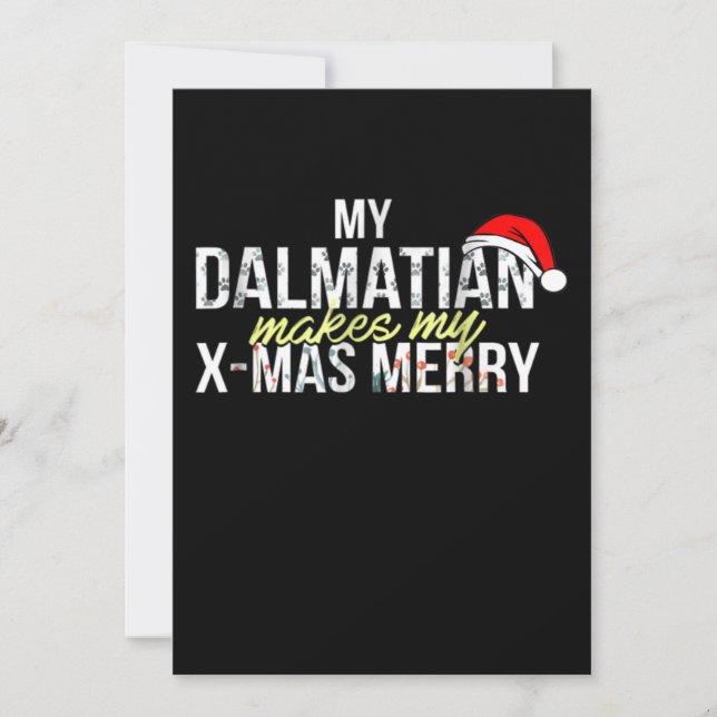 Invitation Cadeau Dalmatien | Mon Dalmatien Rend Mon Noël Joy (Devant)