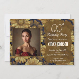 Invitation Cadeau d'anniversaire coloré Daisy pour adolescent