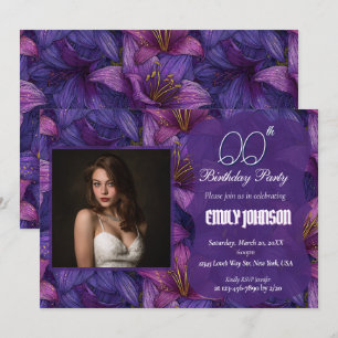 Invitation Cadeau d'anniversaire d'Amaryllis pour les femmes