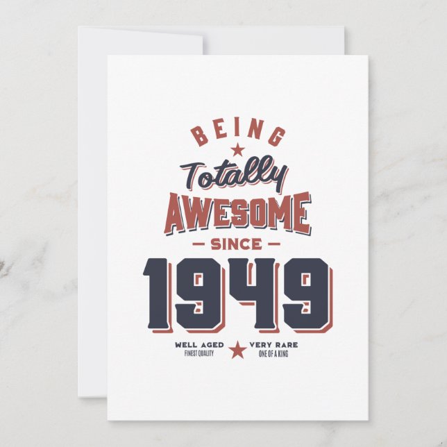 Invitation Cadeau d'anniversaire : Totalement génial depuis 1 (Devant)