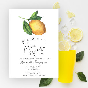 Invitation Cadeau de bébé Lemon de l'amant de Maman