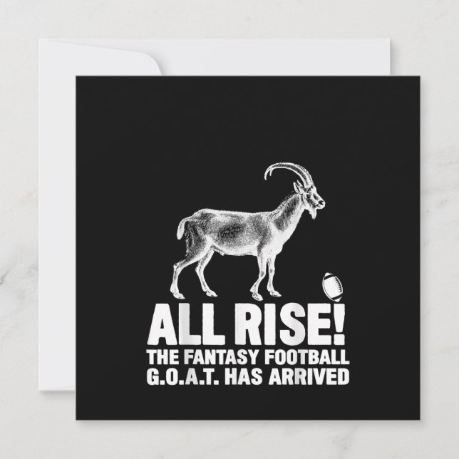 Invitation Cadeau de champion de ligue de football fantastiqu (Devant)