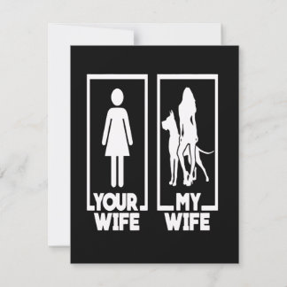 Invitation cadeau de chien| Votre Femme Et Ma Femme De Grands