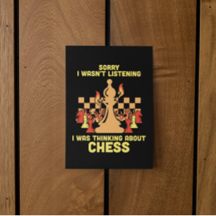 Invitation Cadeau de citation drôle d'échecs pour les joueurs