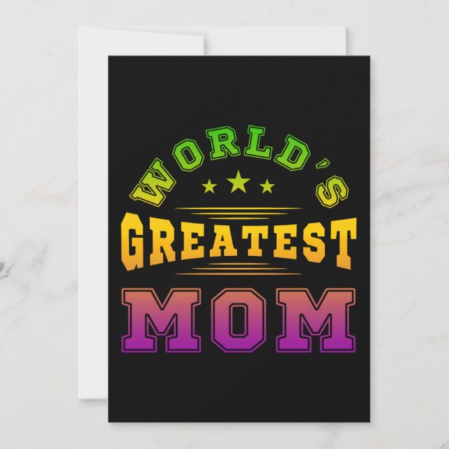 Invitation Cadeau de fête des mères pour la plus grande maman (Devant)