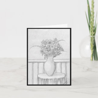 Invitation Cadeau de fleurs - Noir