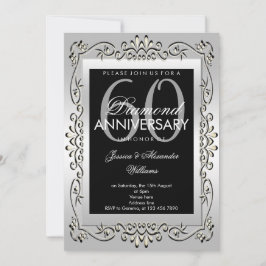 Invitation Cadeau de Mariage 60 ans Anniversaire Décoratif Él