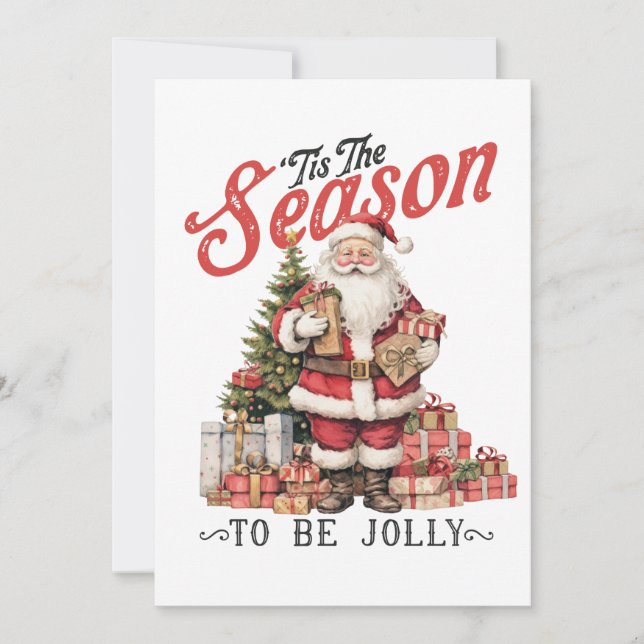 Invitation Cadeau de Noël C'est la saison (Devant)