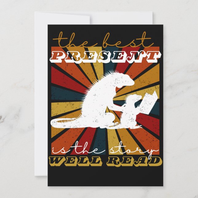 Invitation Cadeau de Noël graphique Iguana pour les amateurs  (Devant)