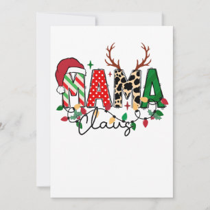Invitation Cadeau de Noël Mama Claus avec des enfants