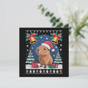 Invitation Cadeau de Noël pour amateur de capybaras - Capybar