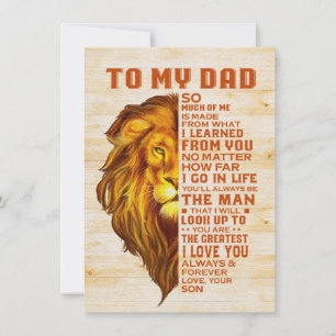 Invitation Cadeau de père à mon papa je t'aime