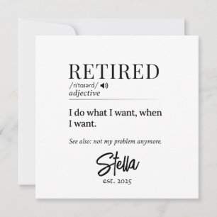 Invitation Cadeau de retraite personnalisé - Définition à la