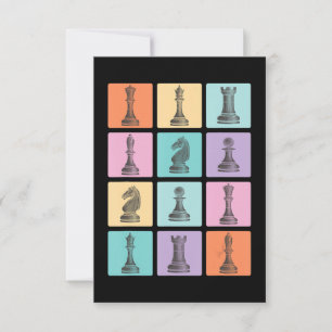 Invitation Cadeau d'échecs   J'Aime Vraiment Les Pièces D'Éch
