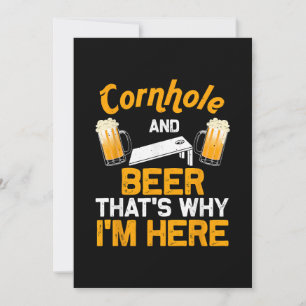 Invitation Cadeau drôle de Cornhole pour hommes Joueur de Cor