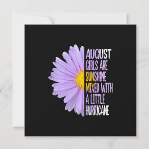 Invitation Cadeau drôle de daisy d'anniversaire d'août pour f
