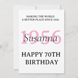 Invitation Cadeau élégant et moderne de 70 ans surprise à pet
