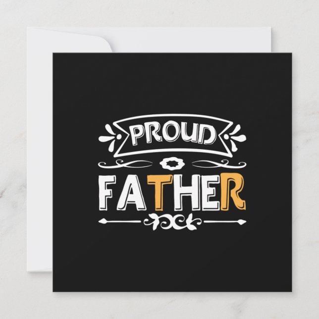 Invitation Cadeau Papa Fier Père (Devant)