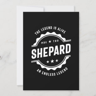 Invitation Cadeau personnalisé avec le nom Shepard pour un an