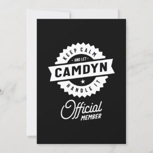 Invitation Cadeau personnalisé d'anniversaire au nom de Camdy
