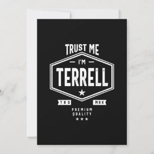 Invitation Cadeau personnalisé de naissance au nom de Terrell