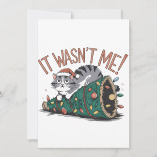 Invitation Cadeau pour amateur de chats Ce n'était pas moi