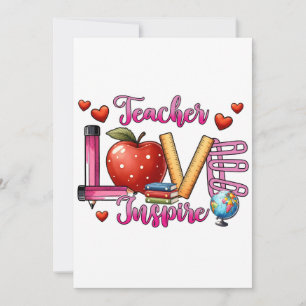 Invitation Cadeau pour Enseignant   Enseignant Amour Inspire