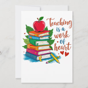 Invitation Cadeau pour Enseignant Enseigner est un travail