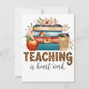 Invitation Cadeau pour Enseignant Enseigner est une Affaire