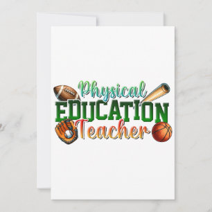 Invitation Cadeau pour enseignant Professeur d'éducation ph