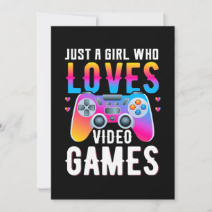 Invitation Cadeau pour joueuse   Juste une fille qui aime les