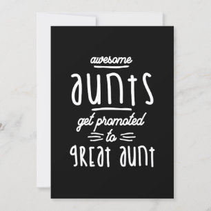 Invitation Cadeau pour la 1ère fois Grande Tante - Grandes Ta
