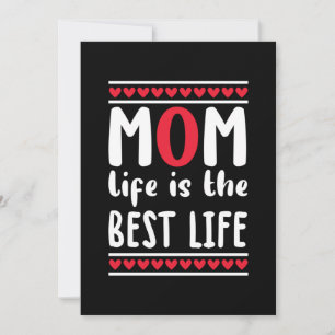 Invitation Cadeau pour maman La vie est la meilleure vie