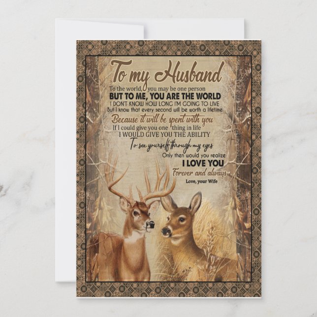 Invitation Cadeau pour mari | Lettre à mon mari de la part de (Devant)