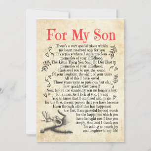 Invitation Cadeau pour mon fils   Merci d'avoir apporté tant 