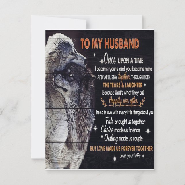 Invitation Cadeau pour mon mari, cadeau personnalisé (Devant)