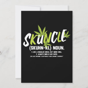 Invitation Cadeau pour oncle drôle fumeur de mauvaises herbes
