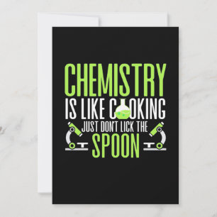 Invitation Cadeau pour scientifique   La chimie est comme la 