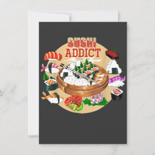 Invitation Cadeau T-S de sushi drôle pour addict de la nourri