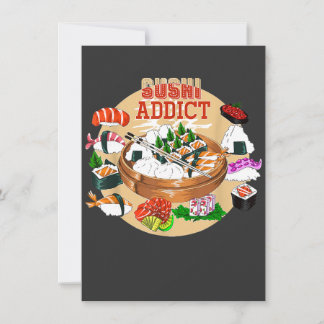 Invitation Cadeau T-S de sushi drôle pour addict de la nourri