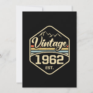 Invitation Cadeau vintage 1962 Est 59e anniversaire