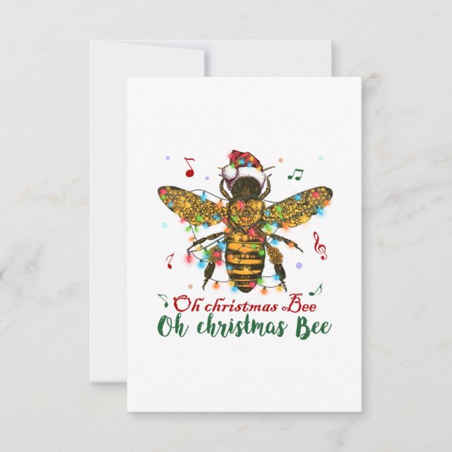 Invitation Cadeaux d'abeille de Joyeux Noël (Devant)