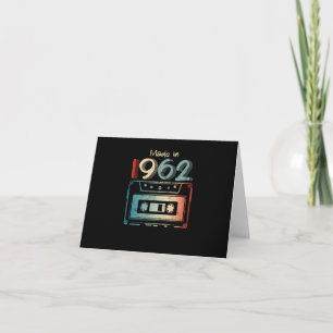 Invitation Cadeaux d'anniversaire 60 ans nés en 1962 Cassette
