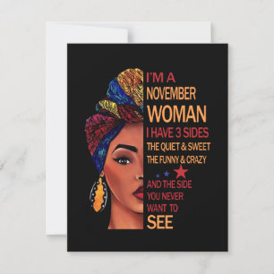 Invitation Cadeaux d'anniversaire   Je suis une femme de nove