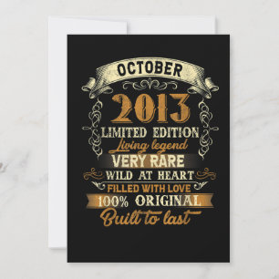 Invitation Cadeaux d'anniversaire Vintage octobre 2013