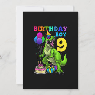 Invitation Cadeaux de 9 ans 9e anniversaire garçon Rawr I'm 9