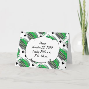 Invitation Cadeaux de Baby shower de voiture Sweet Green Retr